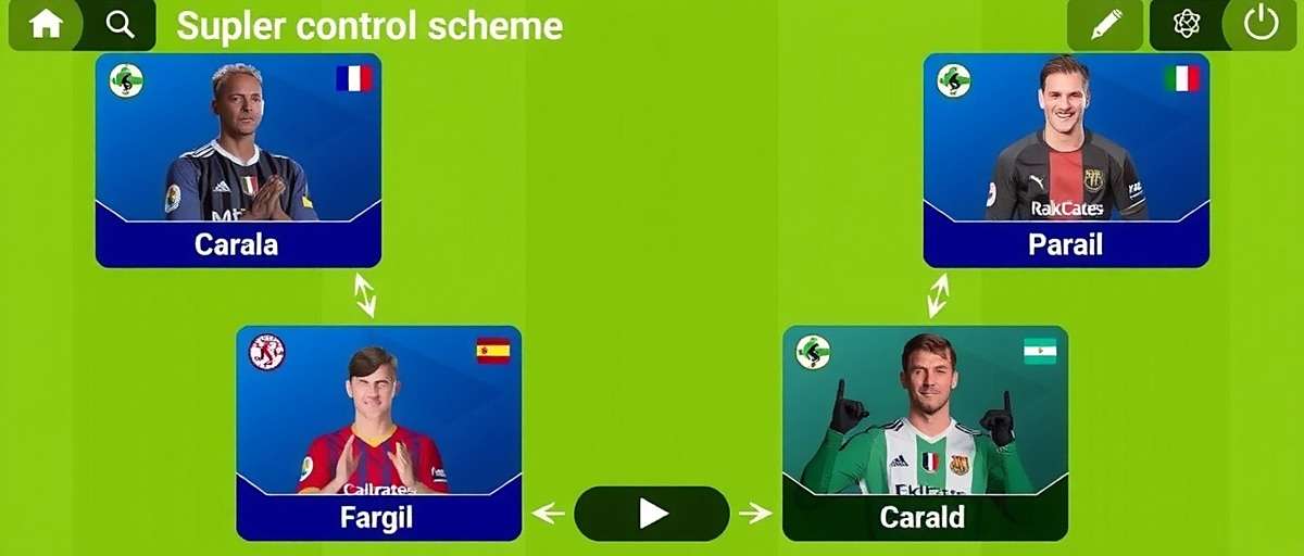 FIFA Mobile control schemes FIFA Mobile control interface showing different control schemes